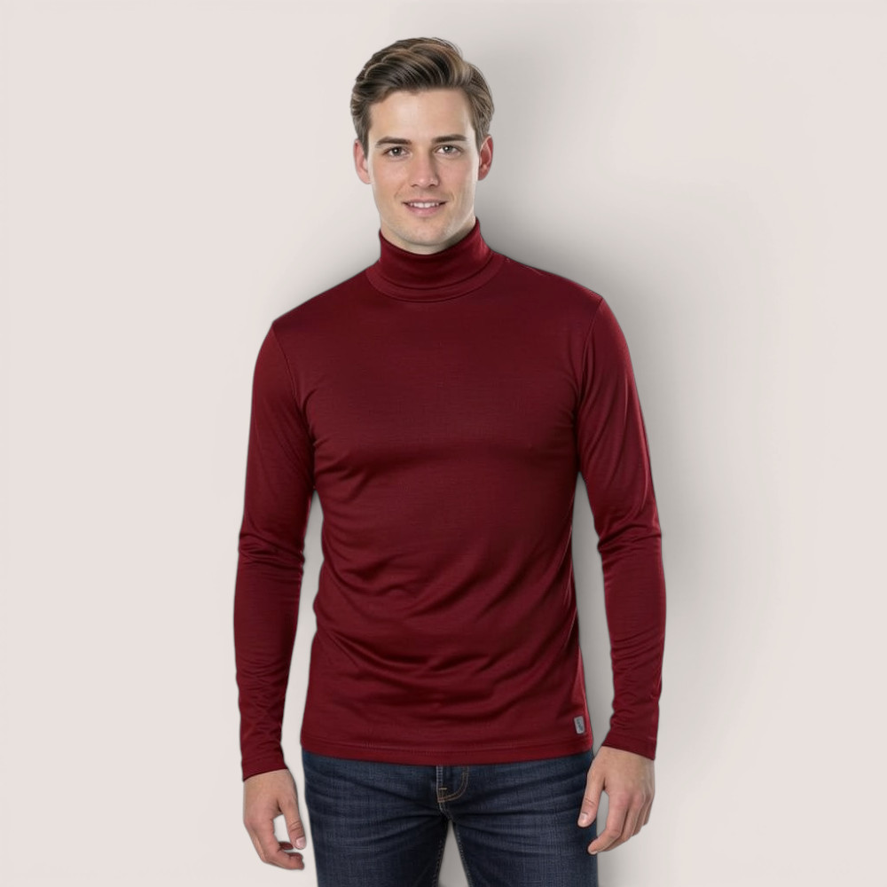 Herrenshirt Rollkragen – aus Modal Micro Holzfaserstoff