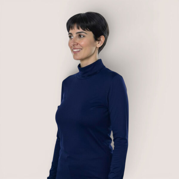 Klassisches Damenshirt Rollkragen – aus Modal Micro Holzfaserstoff