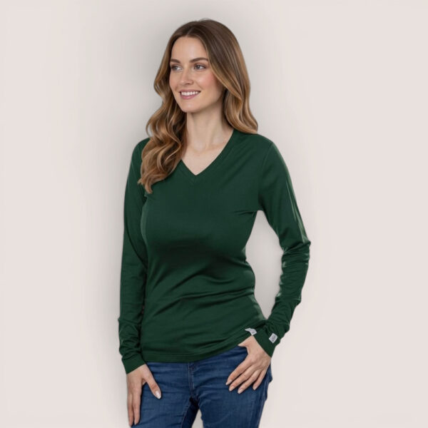 Slim Fit Damenshirt Langarm – aus Modal Micro Holzfaserstoff