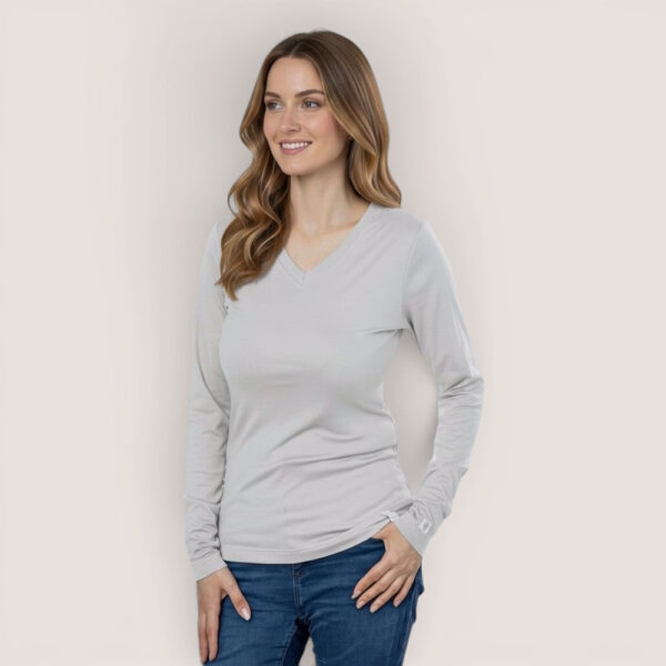Slim Fit Damenshirt Langarm – aus Modal Micro Holzfaserstoff
