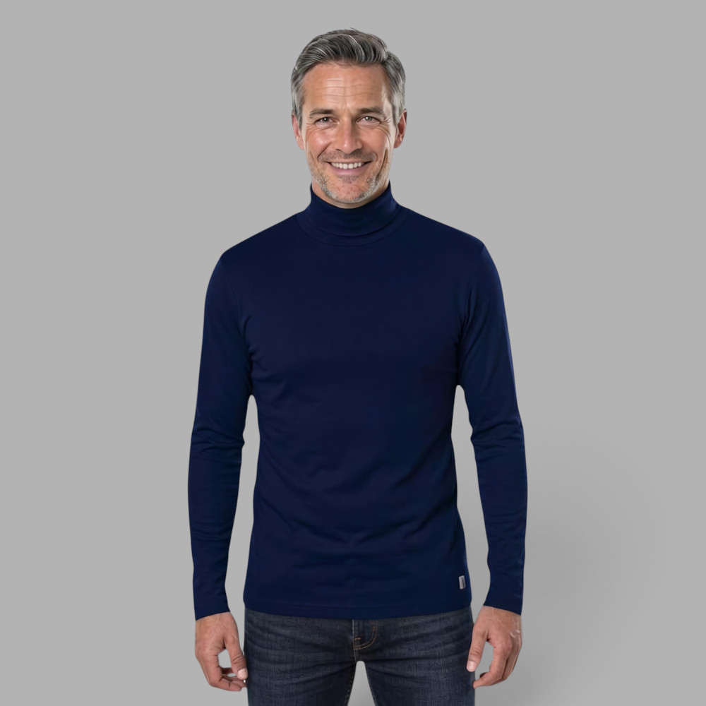 Herrenshirt Rollkragen – aus Modal Micro Holzfaserstoff