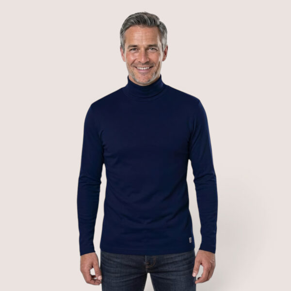 Herrenshirt Rollkragen – aus Modal Micro Holzfaserstoff