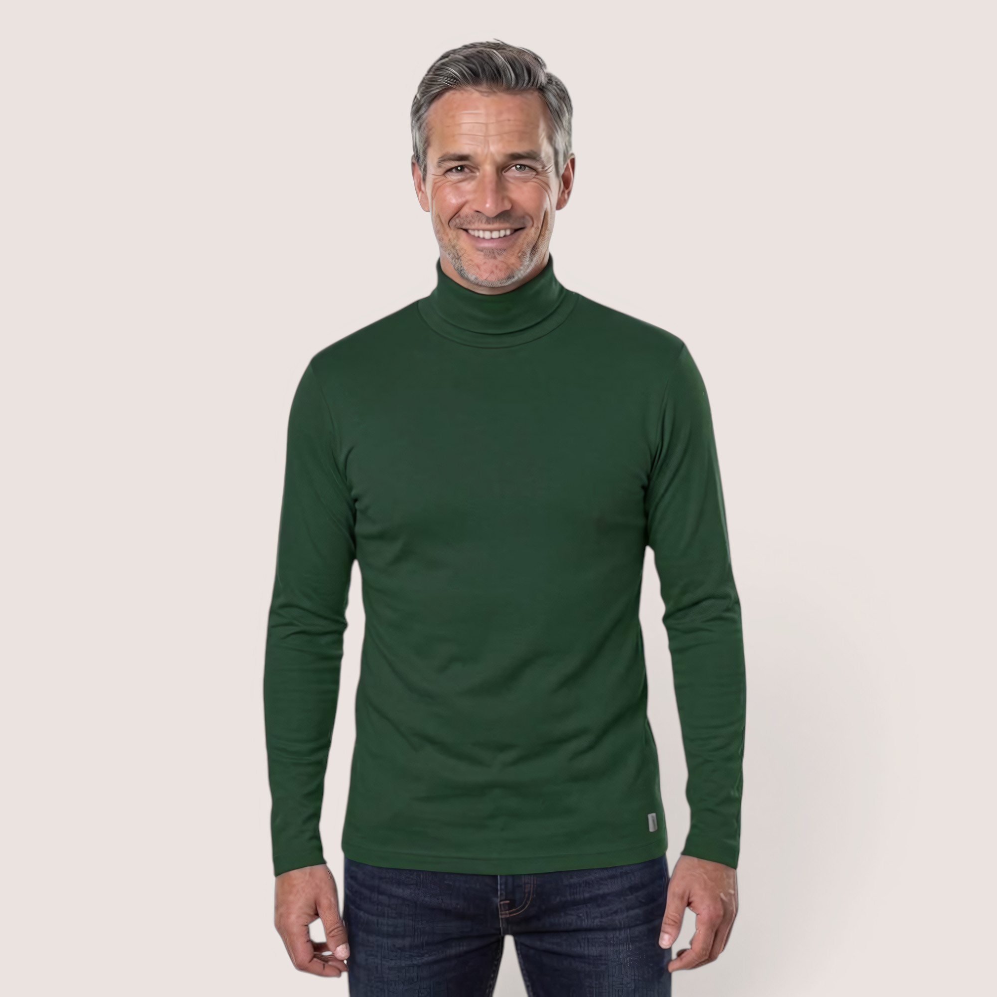 Herrenshirt Rollkragen – aus Modal Micro Holzfaserstoff