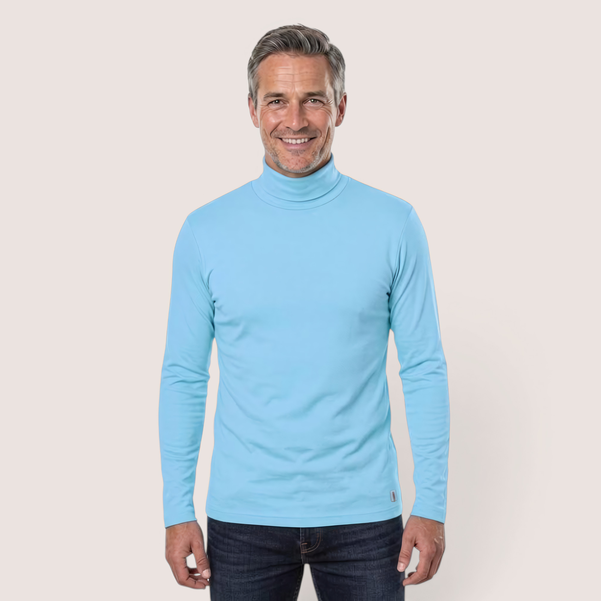 Herrenshirt Rollkragen – aus Modal Micro Holzfaserstoff