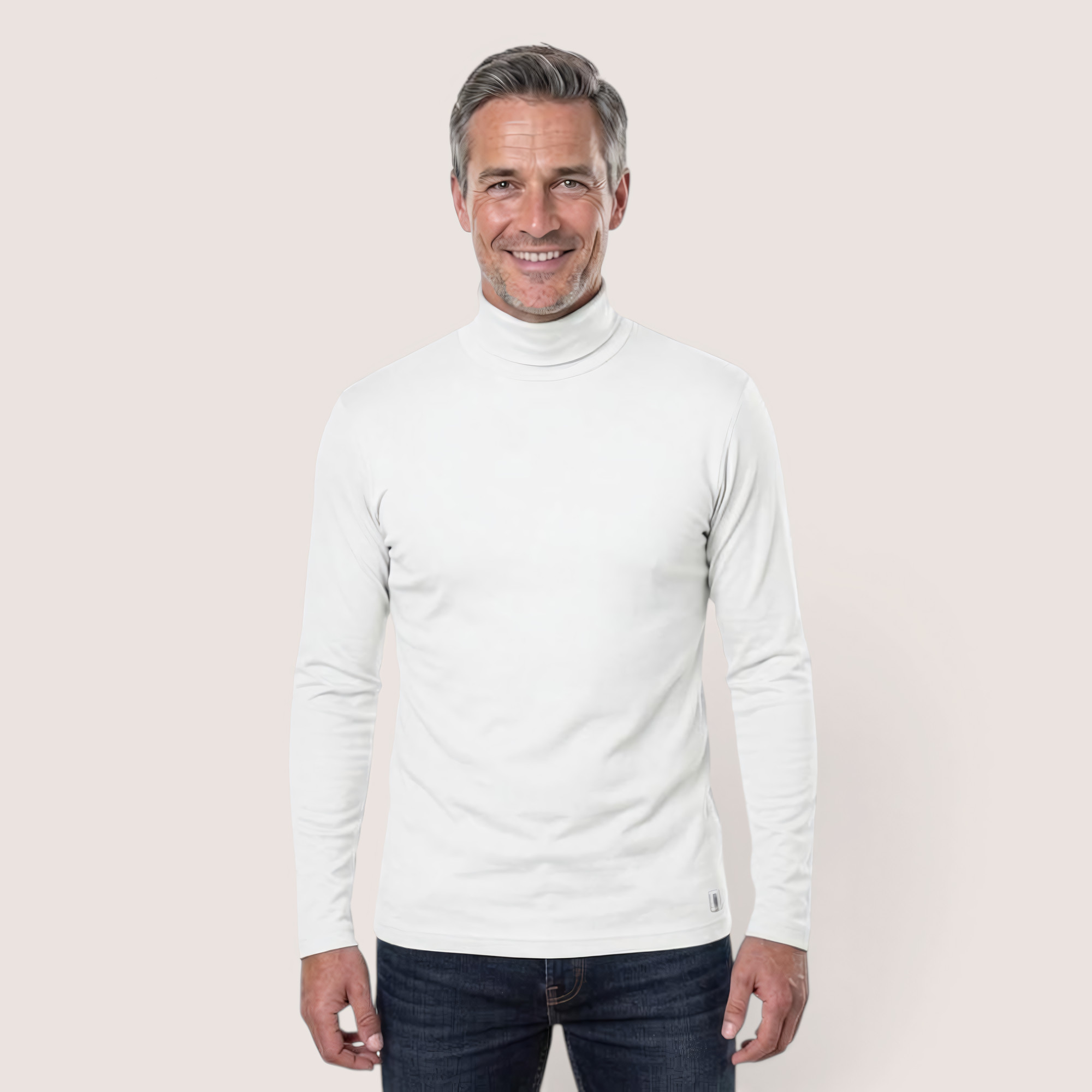 Herrenshirt Rollkragen – aus Modal Micro Holzfaserstoff