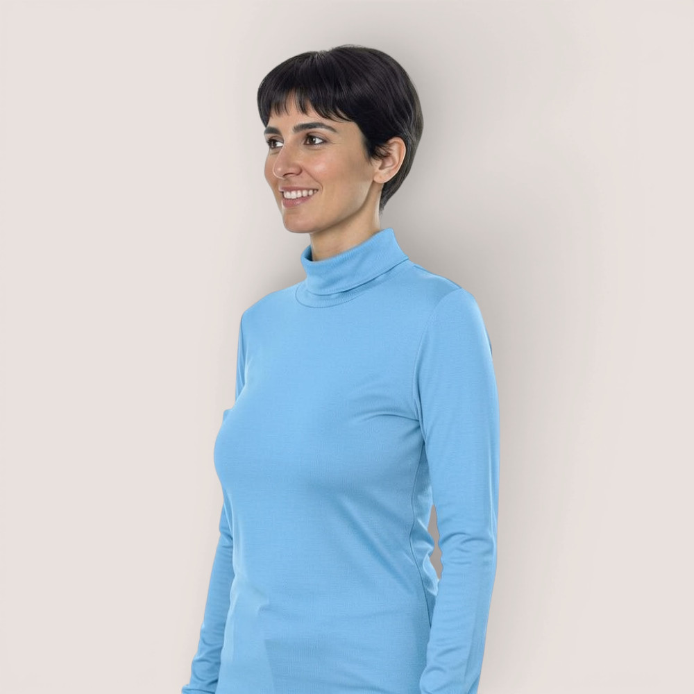 Klassisches Damenshirt Rollkragen – aus Modal Micro Holzfaserstoff