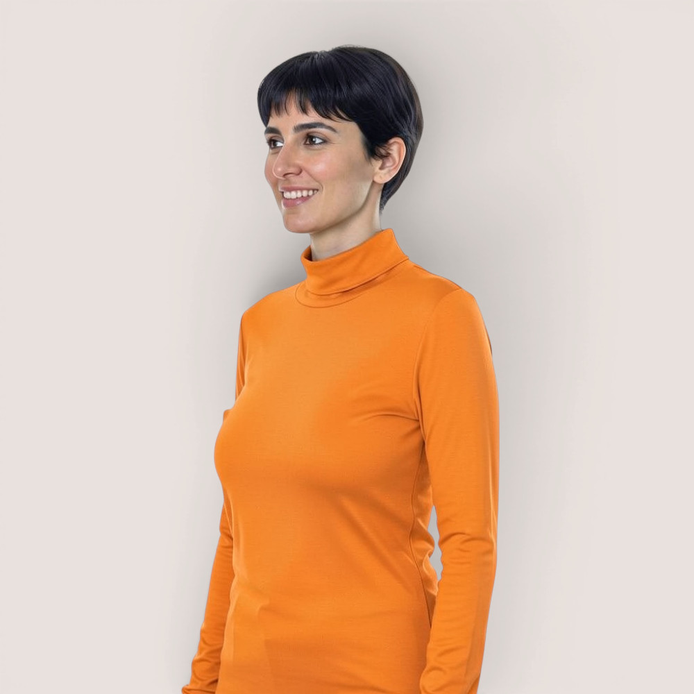Klassisches Damenshirt Rollkragen – aus Modal Micro Holzfaserstoff
