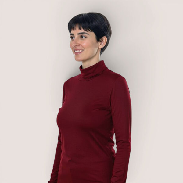 Klassisches Damenshirt Rollkragen – aus Modal Micro Holzfaserstoff