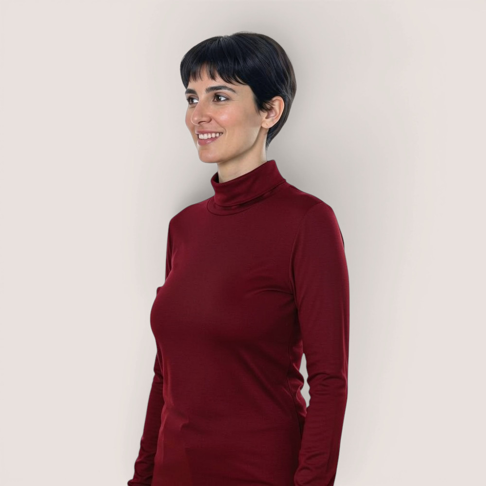 Klassisches Damenshirt Rollkragen – aus Modal Micro Holzfaserstoff