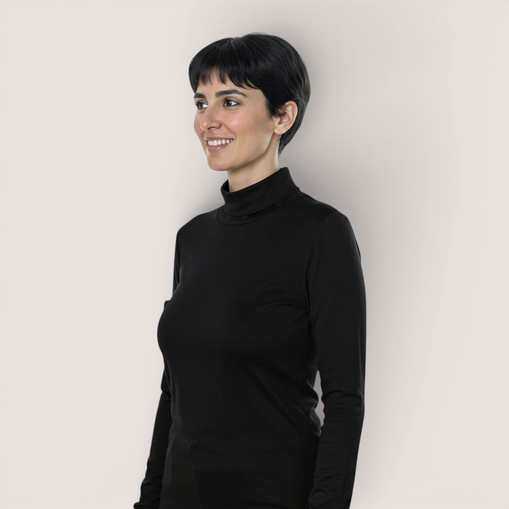 Klassisches Damenshirt Rollkragen – aus Modal Micro Holzfaserstoff