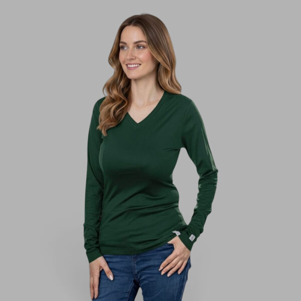 Slim Fit Damenshirt Langarm – aus Modal Micro Holzfaserstoff